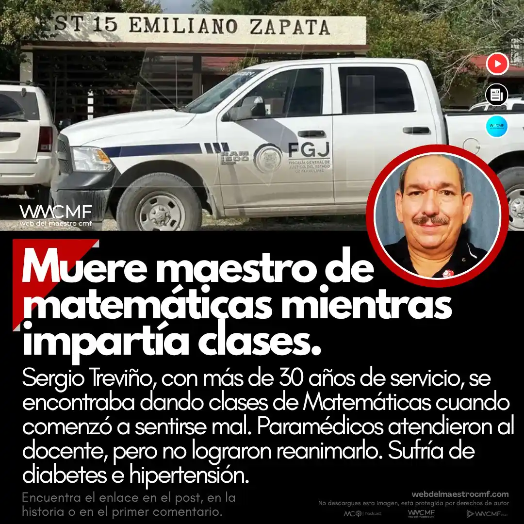 Image from Web del Maestro CMF : Muere maestro de matemáticas mientras impartía clases. Enlace: https:/...