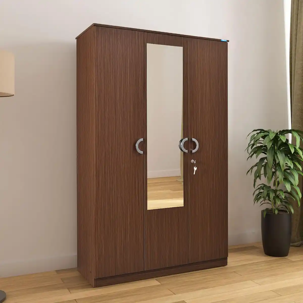 Image from CYBER CHATHAN: 🌟Nilkamal Massif 3 Door Wardrobe with Mirror | Engineered Wood Almira...
