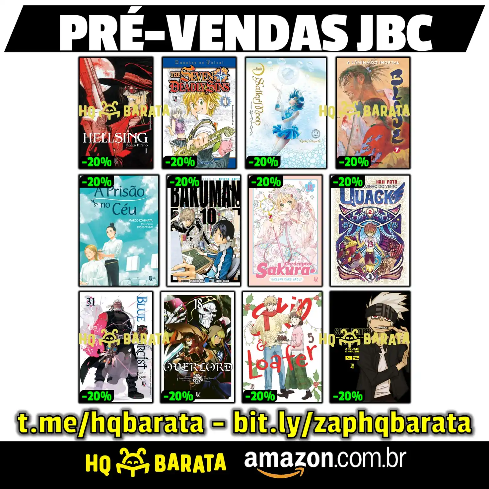 Image from 📚🪳HQ Barata - Promoções de Quadrinhos e Mangás: *🆕🆕🆕Novas pré-vendas da JBC entraram na Amazon, TODAS COM DESCONTO!...