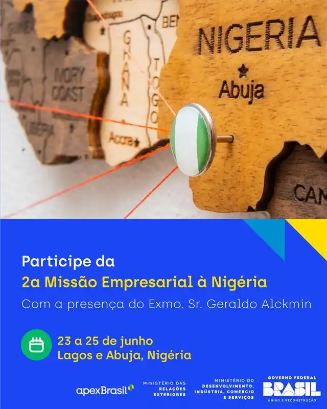 Image from ApexBrasil: Participe da 2a Missão Empresarial à Nigéria 2025 e descubra novas opo...