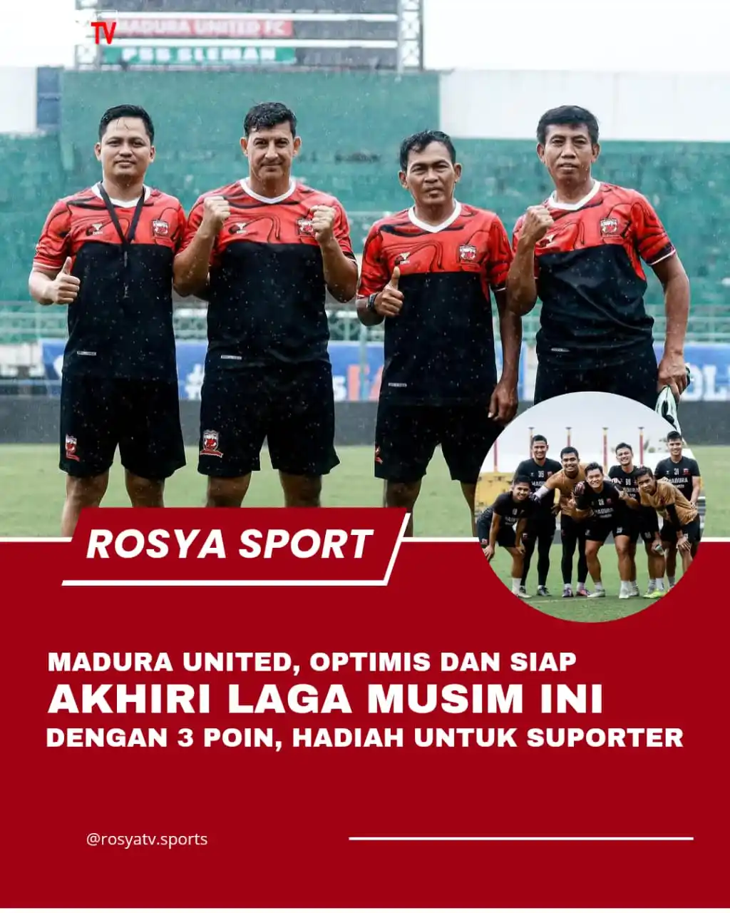 Image from ROSYA TV: Pelatih Madura united, ungkap Semua sudah siap tempur! Persiapan berja...