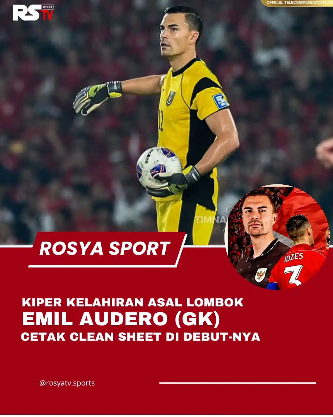 Image from ROSYA TV: Pemain berkelahiran kota Mataram, Lombok. Emil Audero berhasil cetak c...