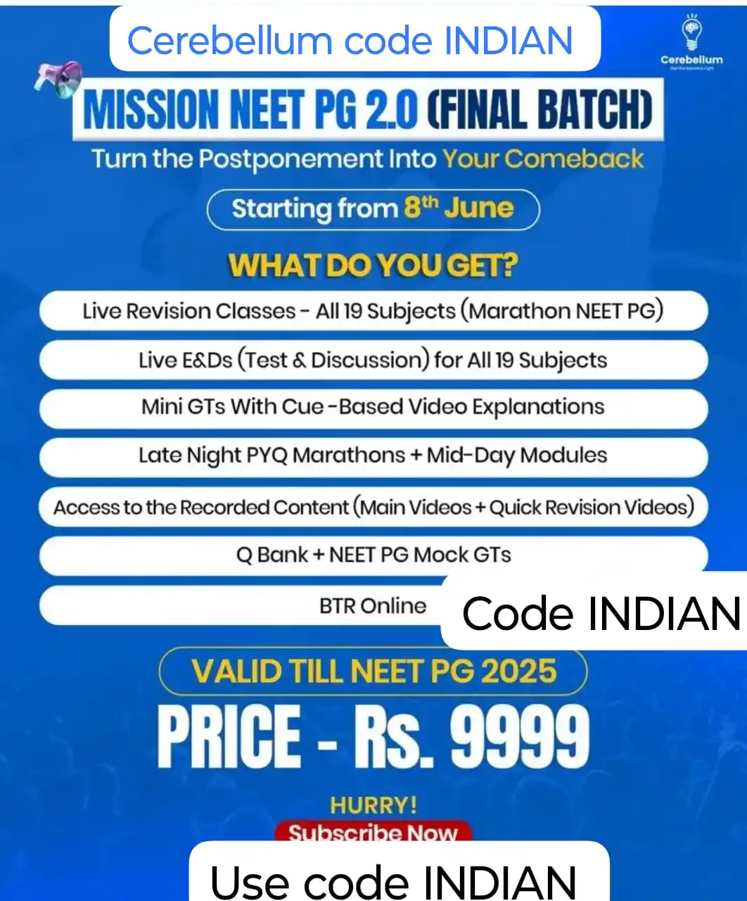 Image from NEET-PG 2025 ✅⚕️🏥👩⚕️👨⚕️🚑©️: ✨ Perfect plan for exam postpone *Maximum Discount code- INDIAN* 👈💖 ...