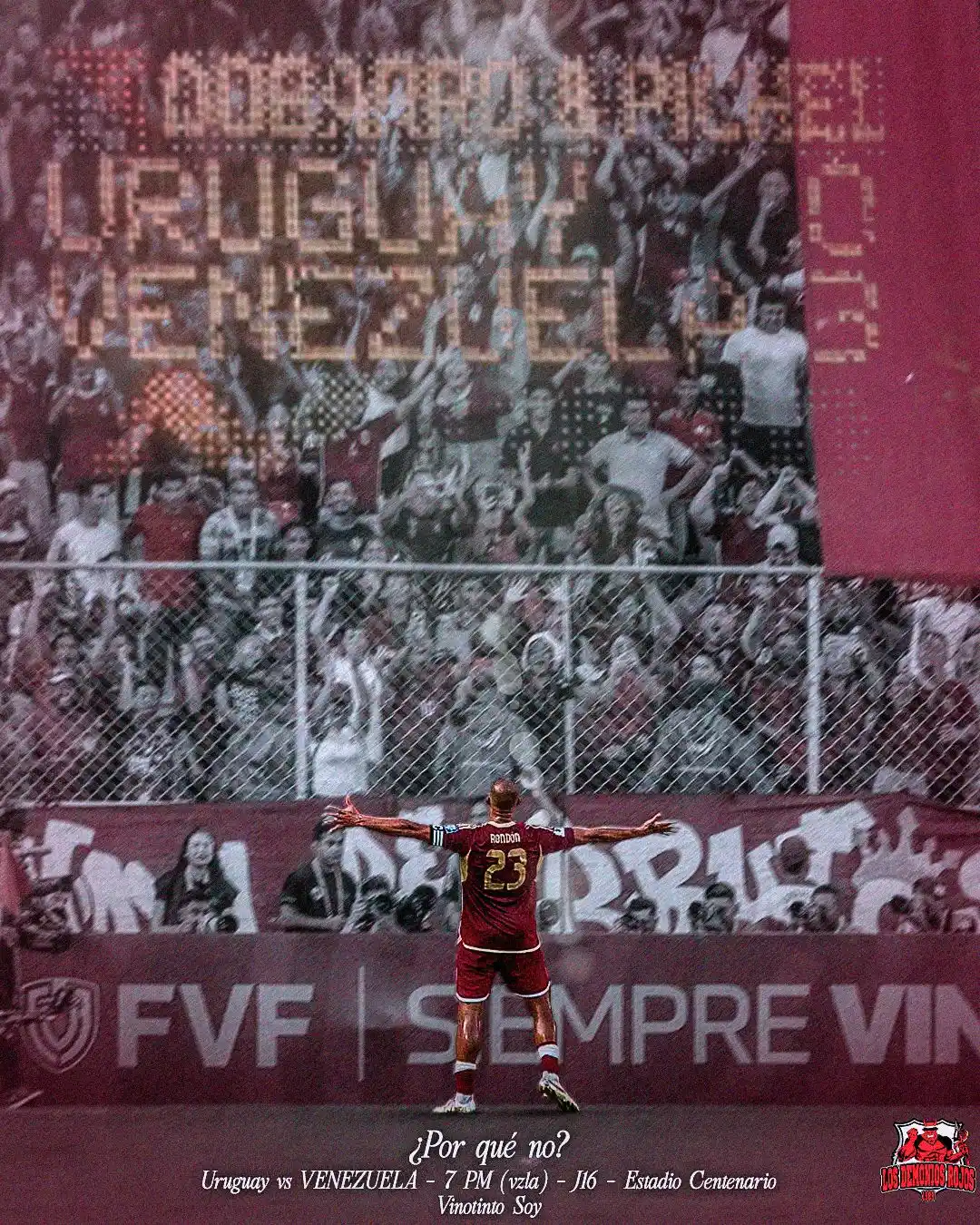 Image from Los Demonios Rojos: ¡Por otra jornada histórica! Hoy la Vinotinto tiene un duelo crucial ...