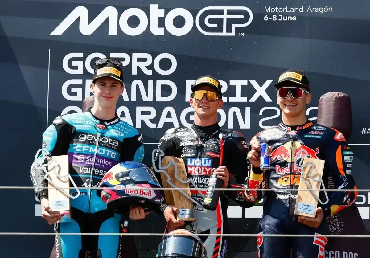 Image from LA VERDAD: 🏍️ *Quiles y Carpe hacen historia en Moto3: primer podio con doble ac...