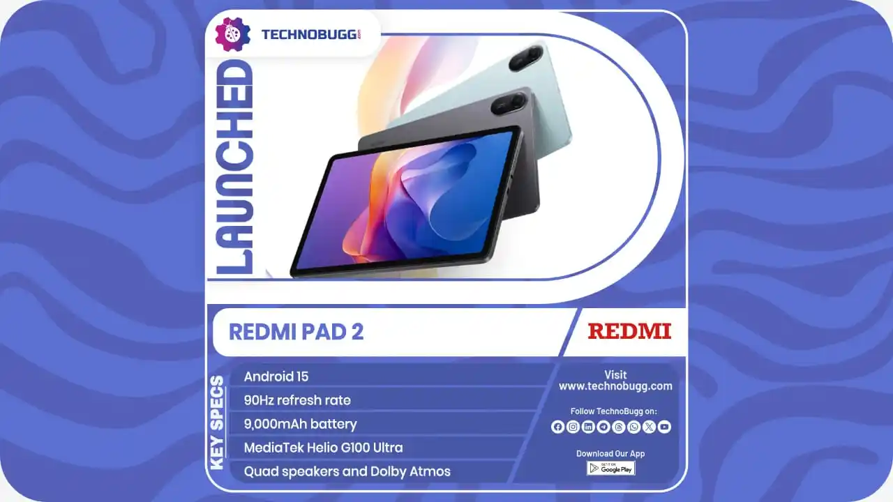 Image from TechnoBugg: Redmi Pad 2 Unveiled Read More : https://www.technobugg.com/redmi-pad...