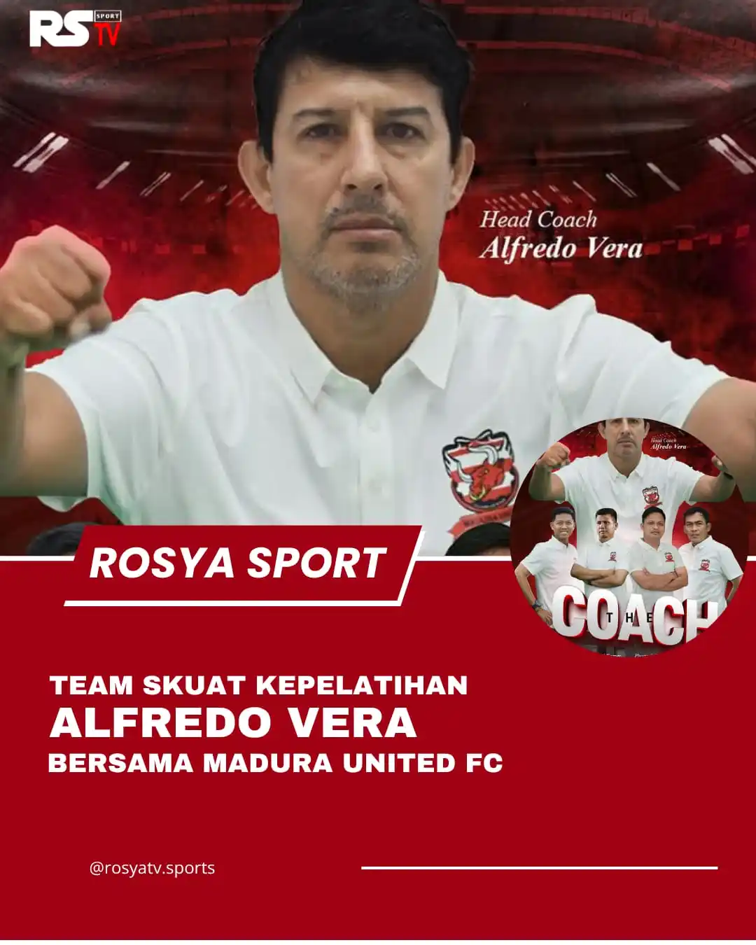 Image from ROSYA TV: Resmi madura united mengumumkan pelatih nya untuk mengarungi kompetisi...