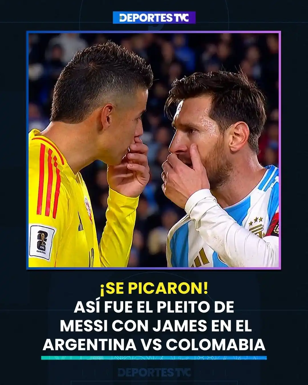 Image from Deportes TVC: ¡Se picaron! 😤😡Así fue el pique entre Messi y James Rodríguez en el ...