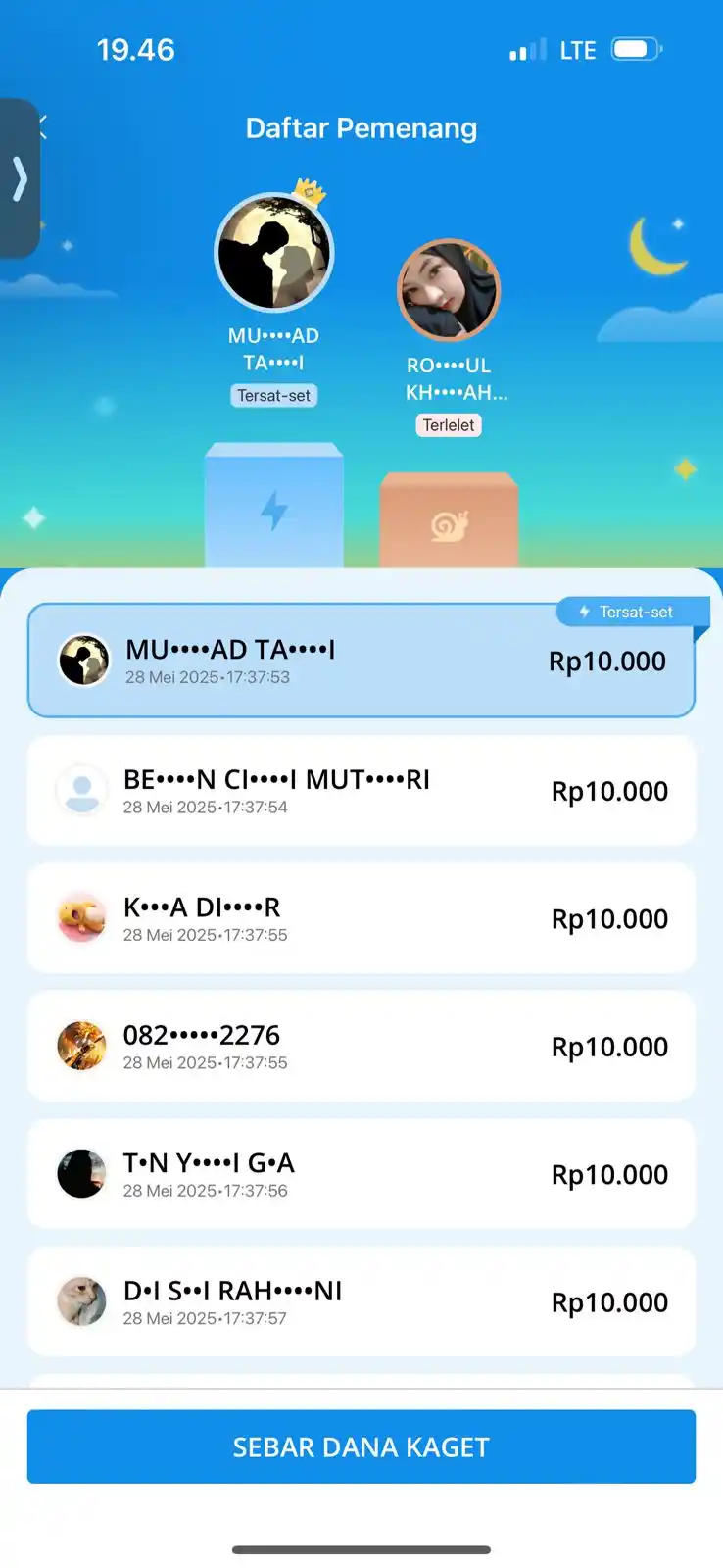 KLAIM SALDO DANA KAGET SETIAP JAM post
