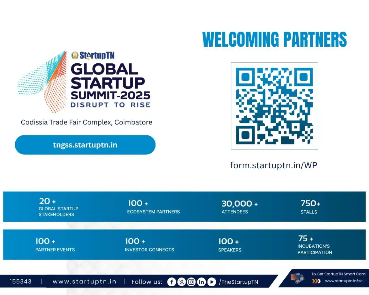 Image from Coimbatore Startup and MSME Network: StartupTN invites partners to be part of a global movement! The Tamil...