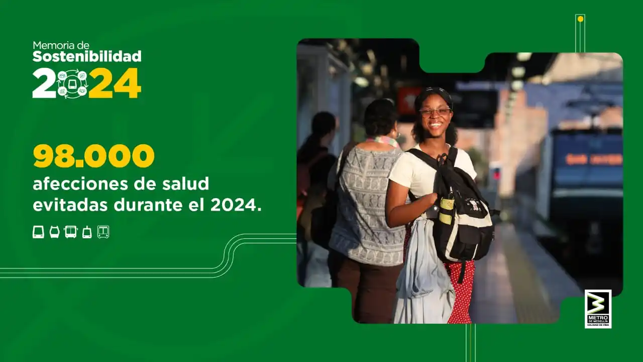 Image from Metro de Medellín: ¡Te cuidamos de muchas maneras! Evitamos enfermedades y muertes asoci...