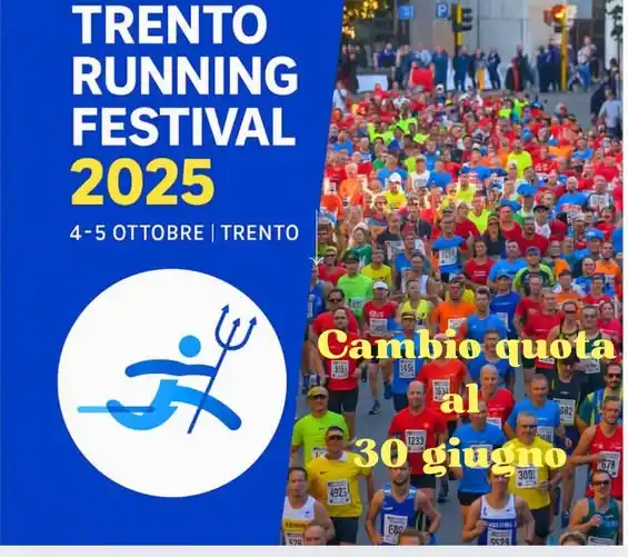 Image from Maratone in Italia: 🏃♀️ Trento Running Festival ti aspetta il 4 e 5 ottobre! 🔥 Gare per...
