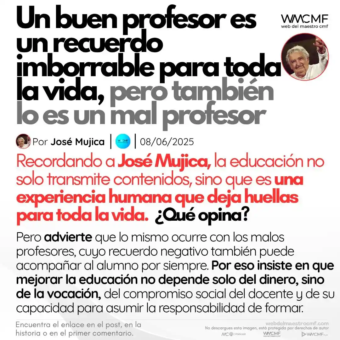 Image from Web del Maestro CMF : Un buen profesor es un recuerdo imborrable para toda la vida, pero tam...