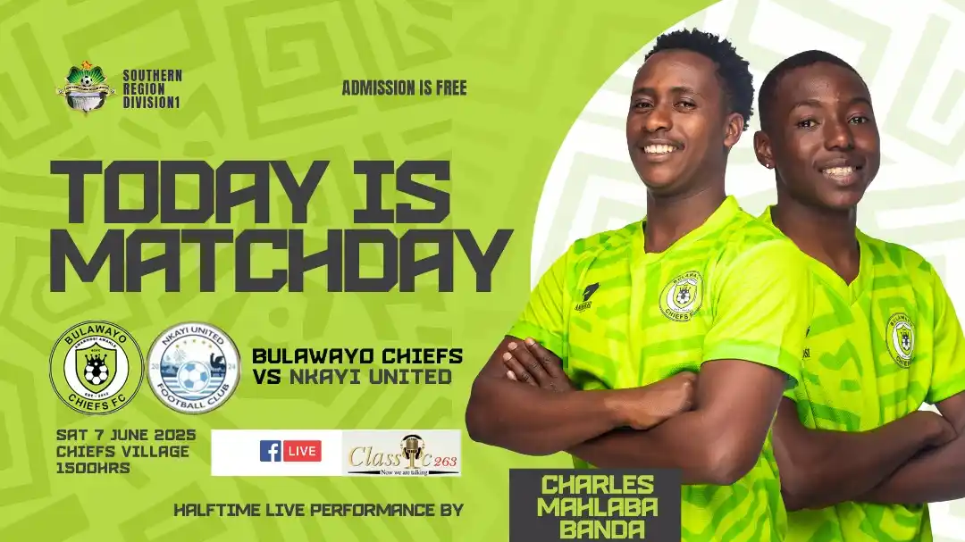 Image from Bulawayo Chiefs FC: π©π¨πππ‘π πΉπΆπ΄π²ππ² ππππ¨π¬π π²π©ππππππ Namhla yi MAT...