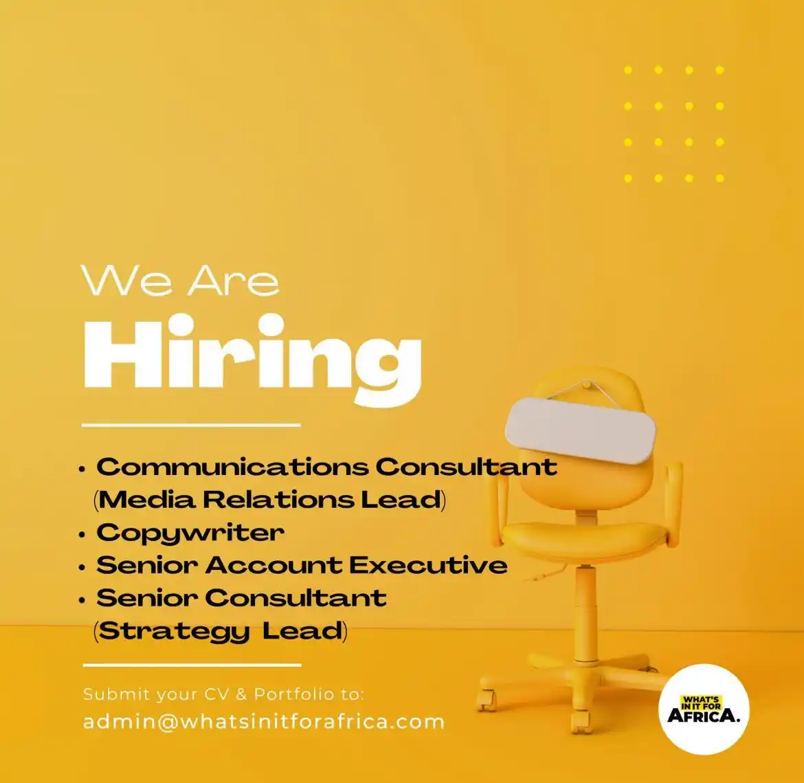 Image from The African Network : 📢 We are Hiring! 📢 Are you a bilingual (French & English) Communica...