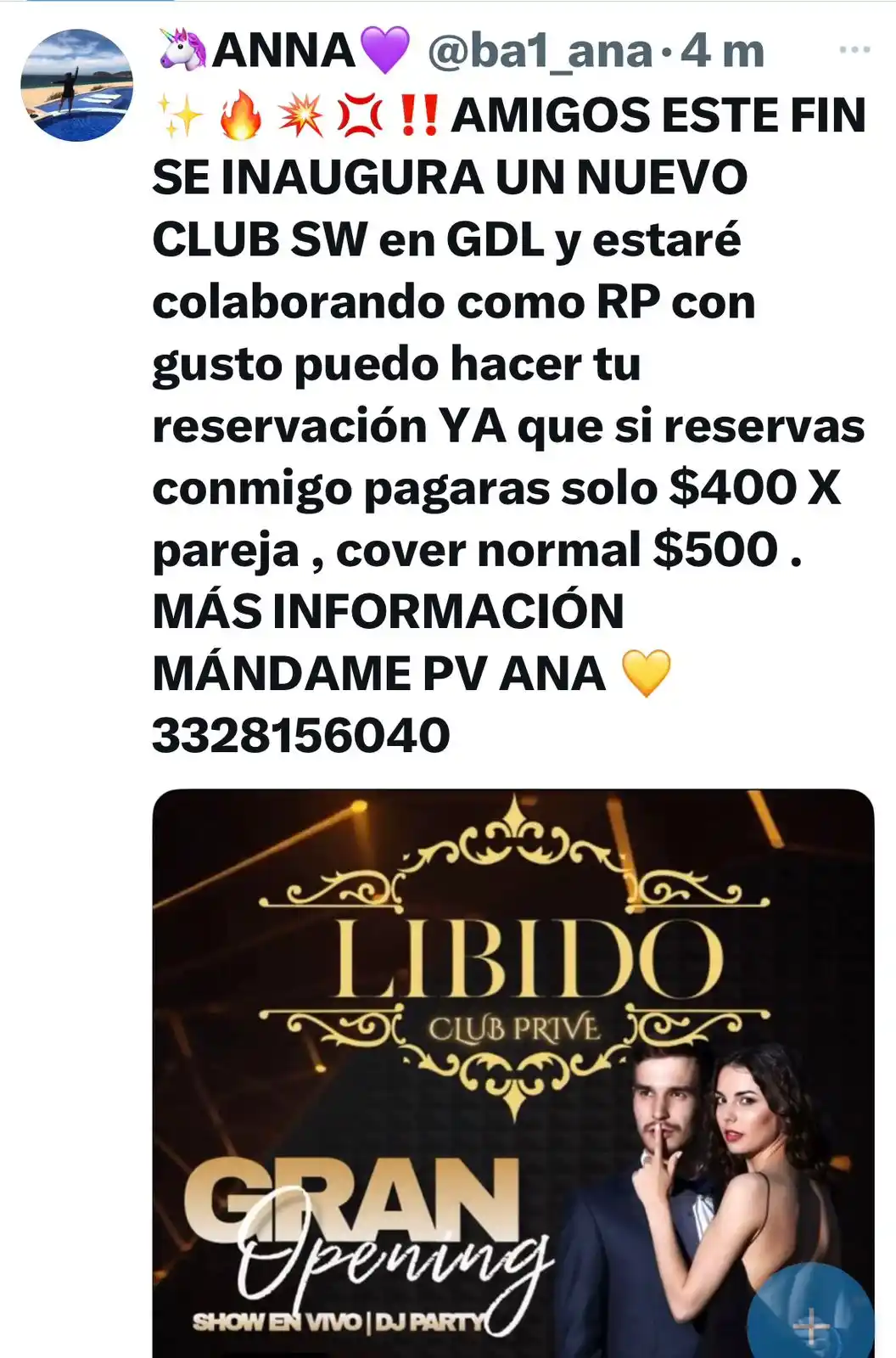 🍍👫🏻Swinger GDL ANA  post