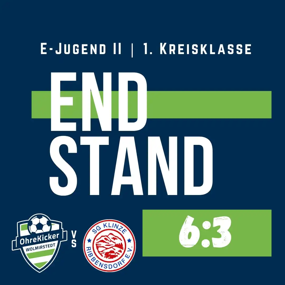 Image from OhreKicker Wolmirstedt e.V.: Zu Hause spielte unsere E2 im Nachholspiel gegen die SG Klinze-Ribbens...