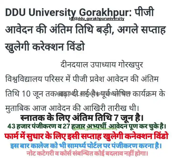 DDU_GORAKHPUR UNIVERSITY PAGE post