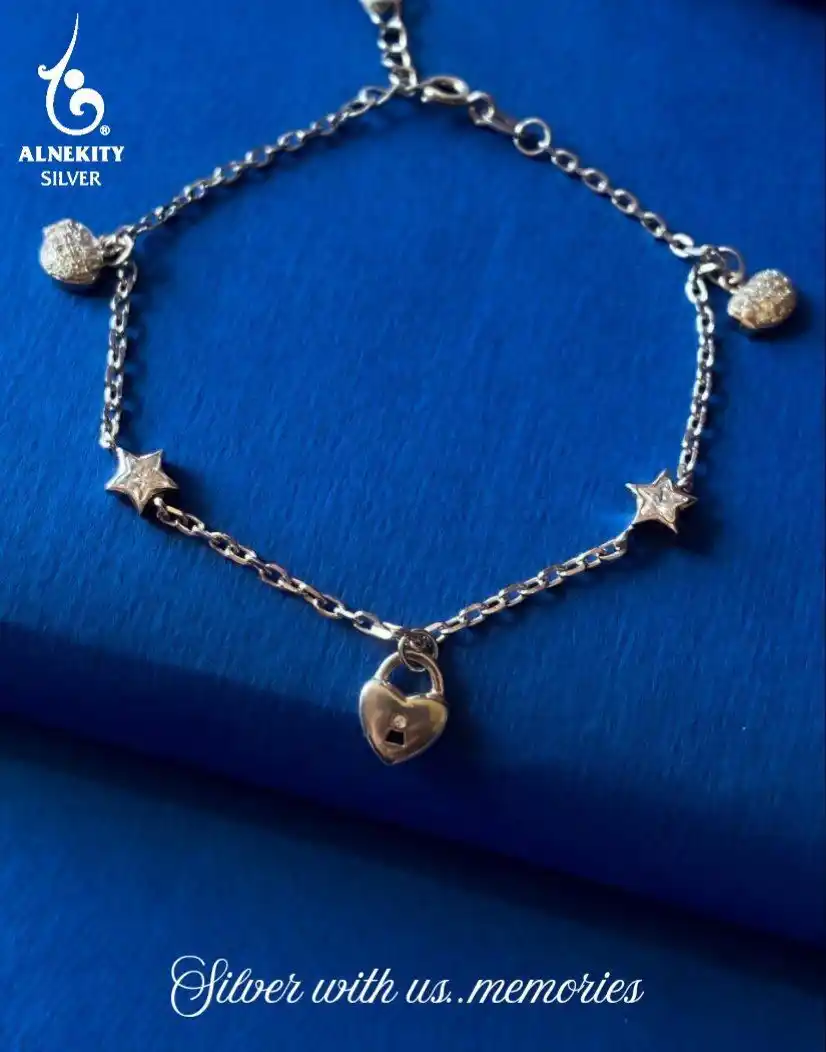Image from Alnekity Silver: A delicate bracelet to complete your Eid glow🌟💙 <a class="text-blue-...