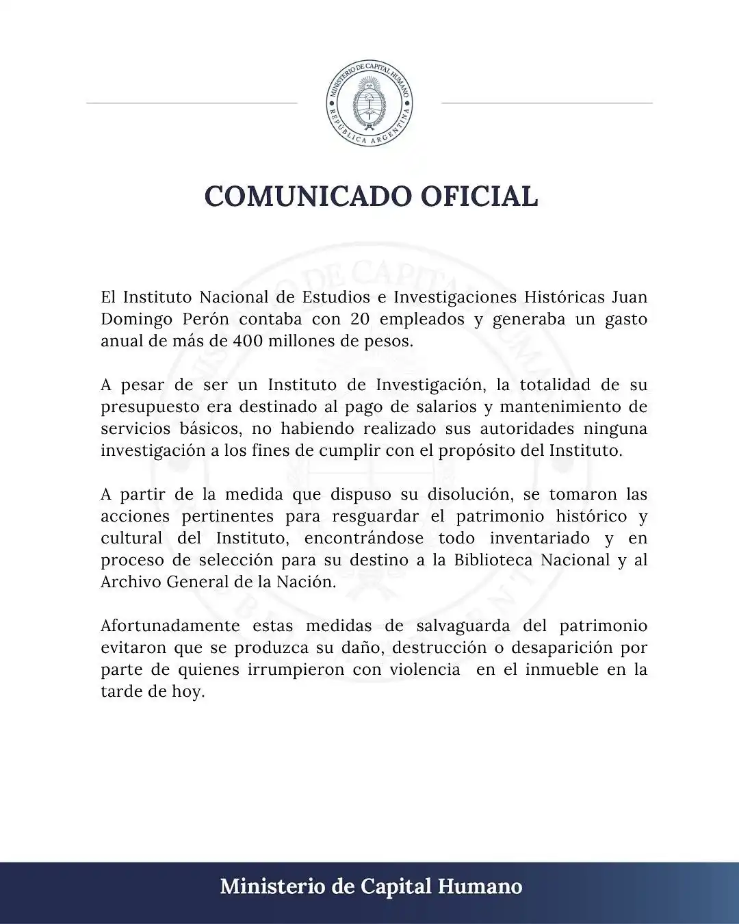 Image from MILEI 🦁 SIN DATOS 🛜: 🚨🇦🇷👮♀️ *_La ministra Patricia Bullrich, luego del desalojo:_* La...