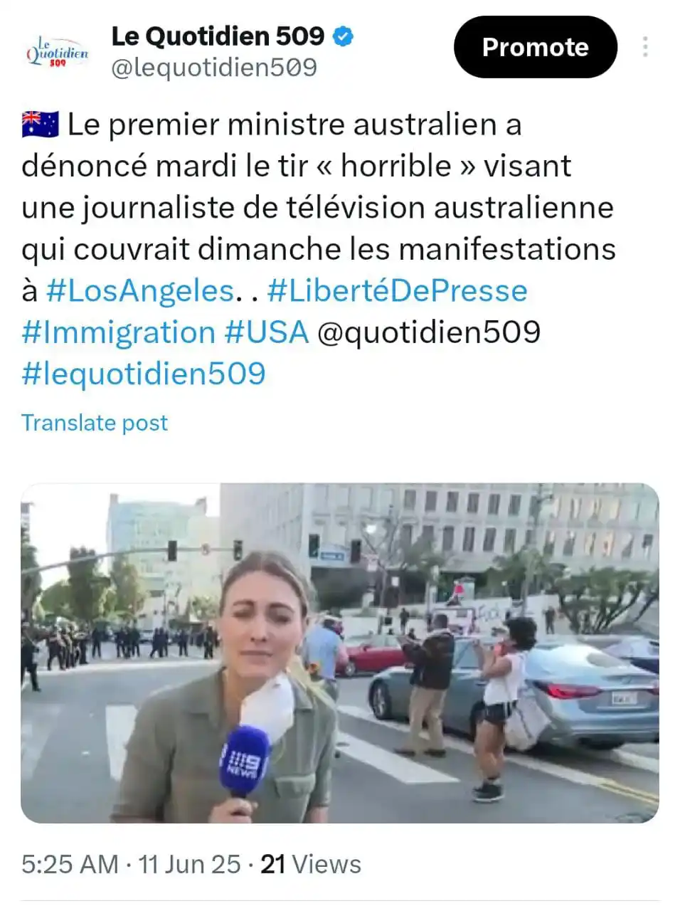 Image from Le Quotidien 509: 🇦🇺🧐 _Le premier ministre australien réagit face au tir visant la jo...