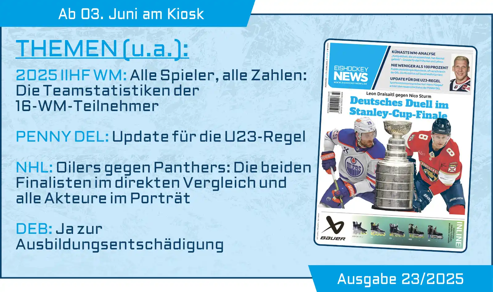 Image from Eishockey NEWS: Ausgabe 2️⃣3️⃣ ab morgen im Handel 📰 und schon heute digital 📱 erhäl...