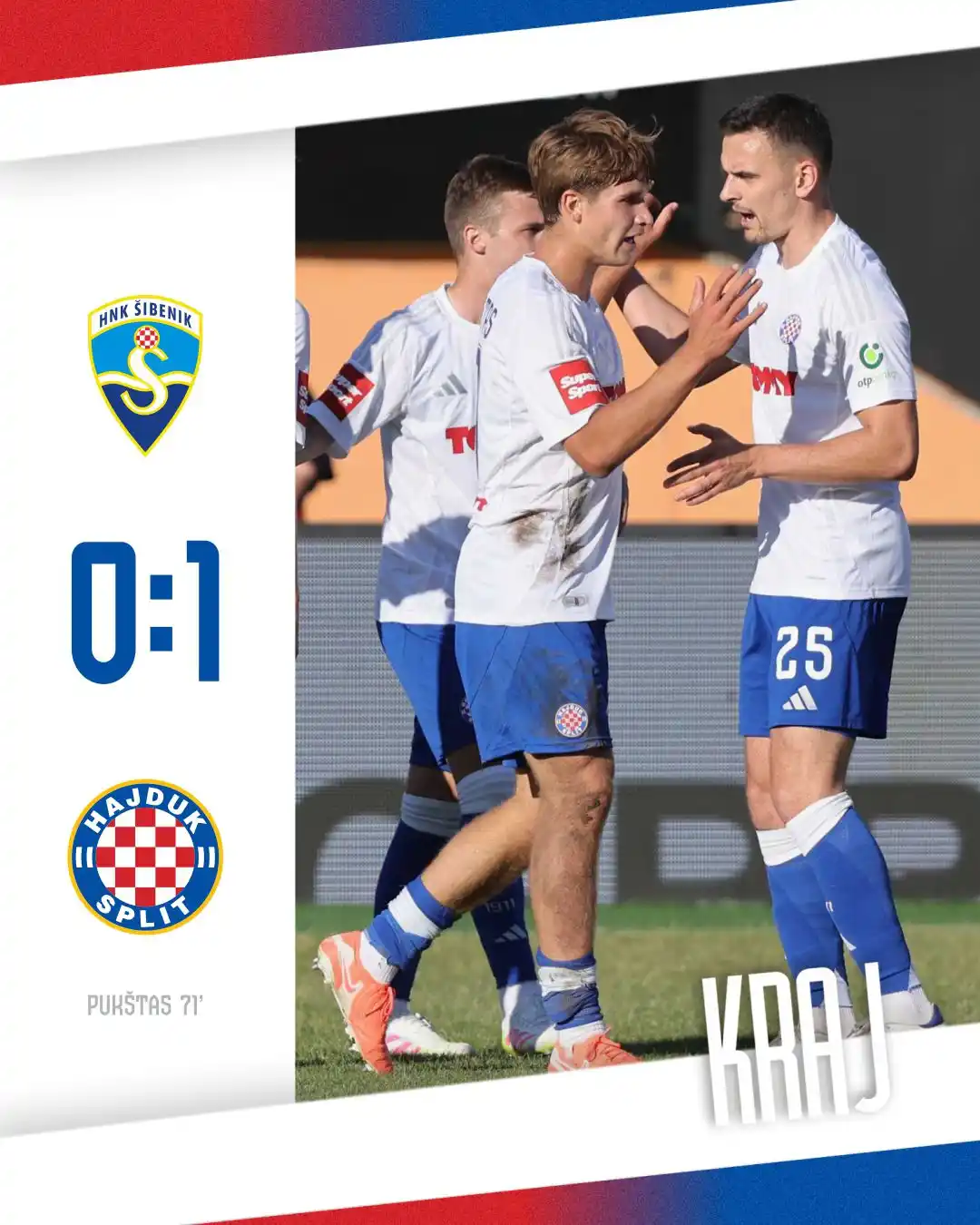 Image from HNK Hajduk Split: Bijeli su pobjedom na Šubićevcu zaključili sezonu 24/25 SuperSport HNL...