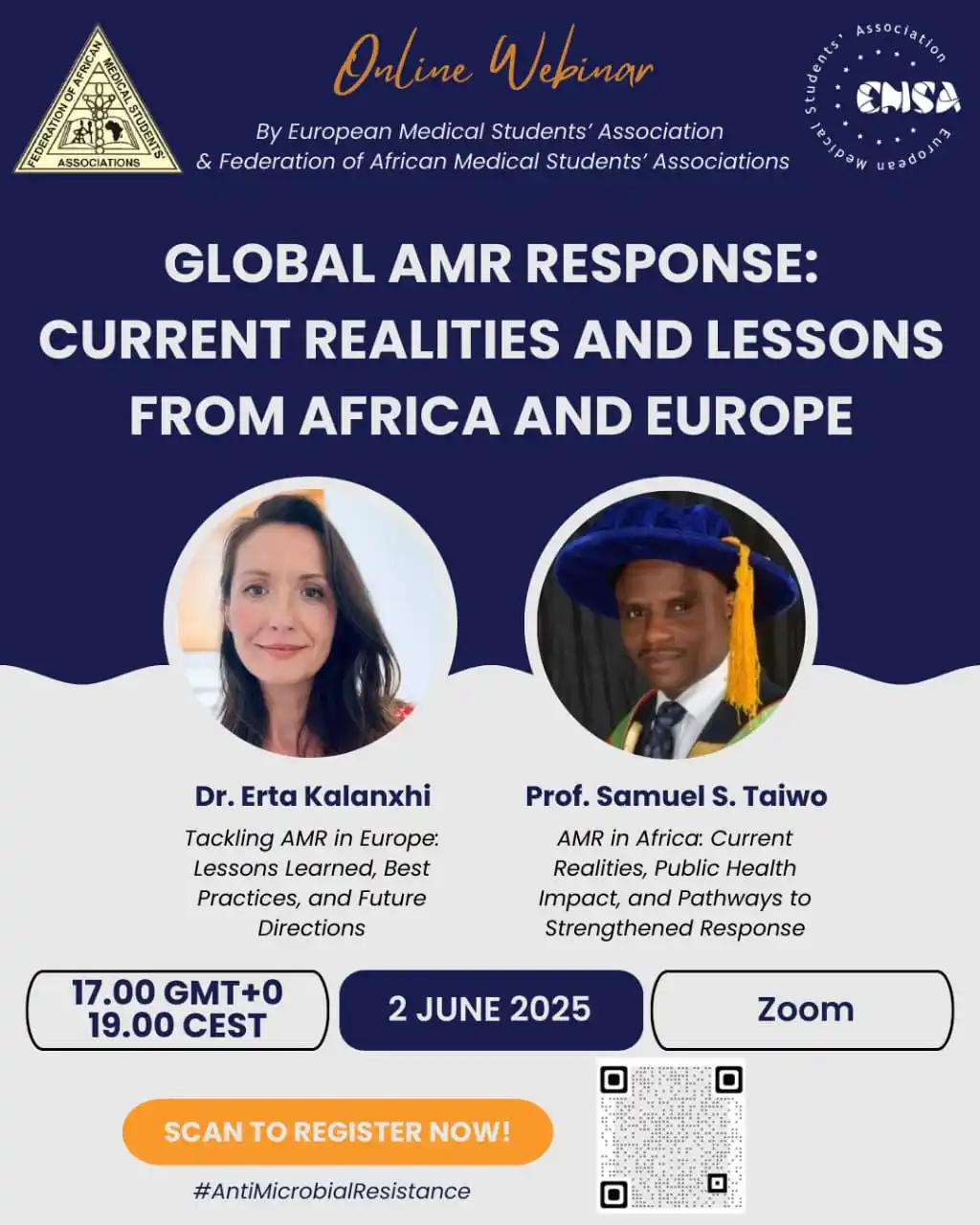 Image from Federation of African Medical Students' Associations (FAMSA): Bonjour à tous Rejoignez-nous pour un webinaire conjoint organisé pa...