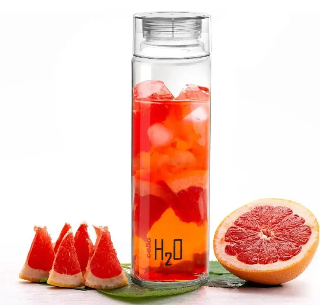 Image from ProLooterz Shopping Deals: CELLO H2O Glass Fridge Water Bottle with Plastic Cap 920ml, Clear | Le...