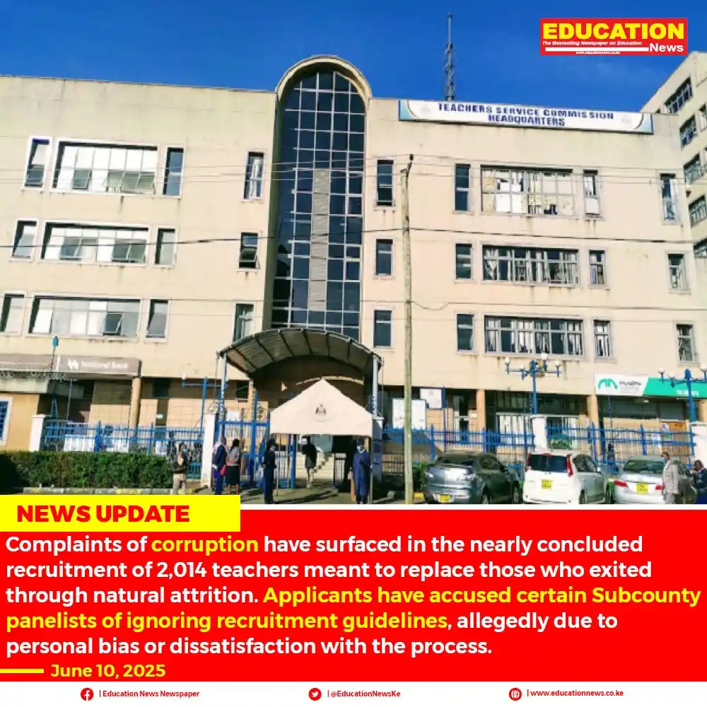 Image from Education News Digital: 🔴 Cries of concern as TSC begins posting of 2,014 newly recruited tea...