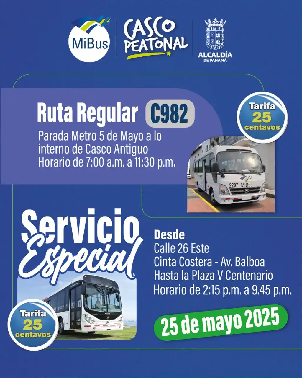 Image from MiBus Panamá: ✨ ¡Disfruta del Casco Peatonal sin complicaciones! 🚌 La ruta regular...