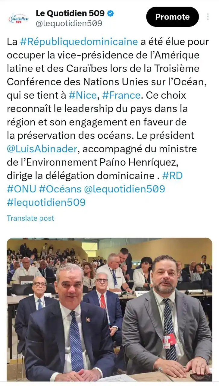 Image from Le Quotidien 509: 🥳🇩🇴🏄 _La République Dominicaine élue pour occuper la vice-preciden...
