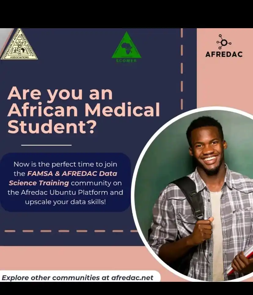 Image from Federation of African Medical Students' Associations (FAMSA): Es-tu un(e) étudiant(e) en médecine africain(e) ? 🌍⚕️ Tu veux te dém...