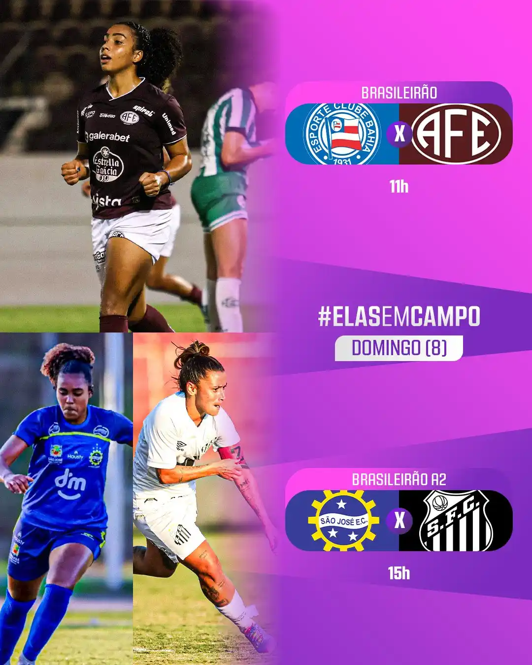 Image from Paulistão Sicredi: FECHANDO O FIM DE SEMANA! 🤝 Domingão de Ferrinha no @BRFeminino e due...