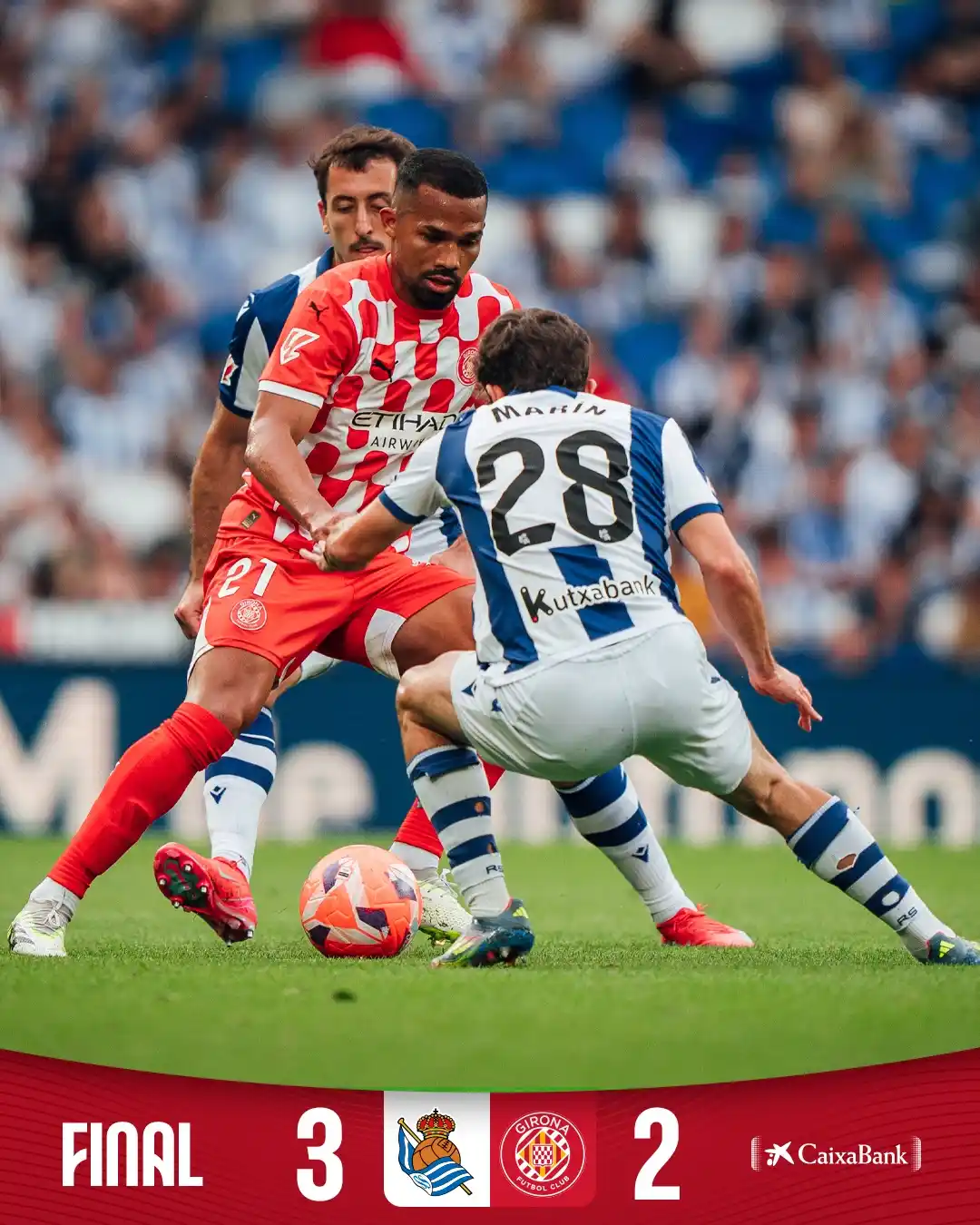 Image from Girona FC: 🏁 𝗙𝗜𝗡𝗔𝗟 ⚽️ Stuani ⚽️ Portu 🔴⚪️ <a class="text-blue-500 hover:un...
