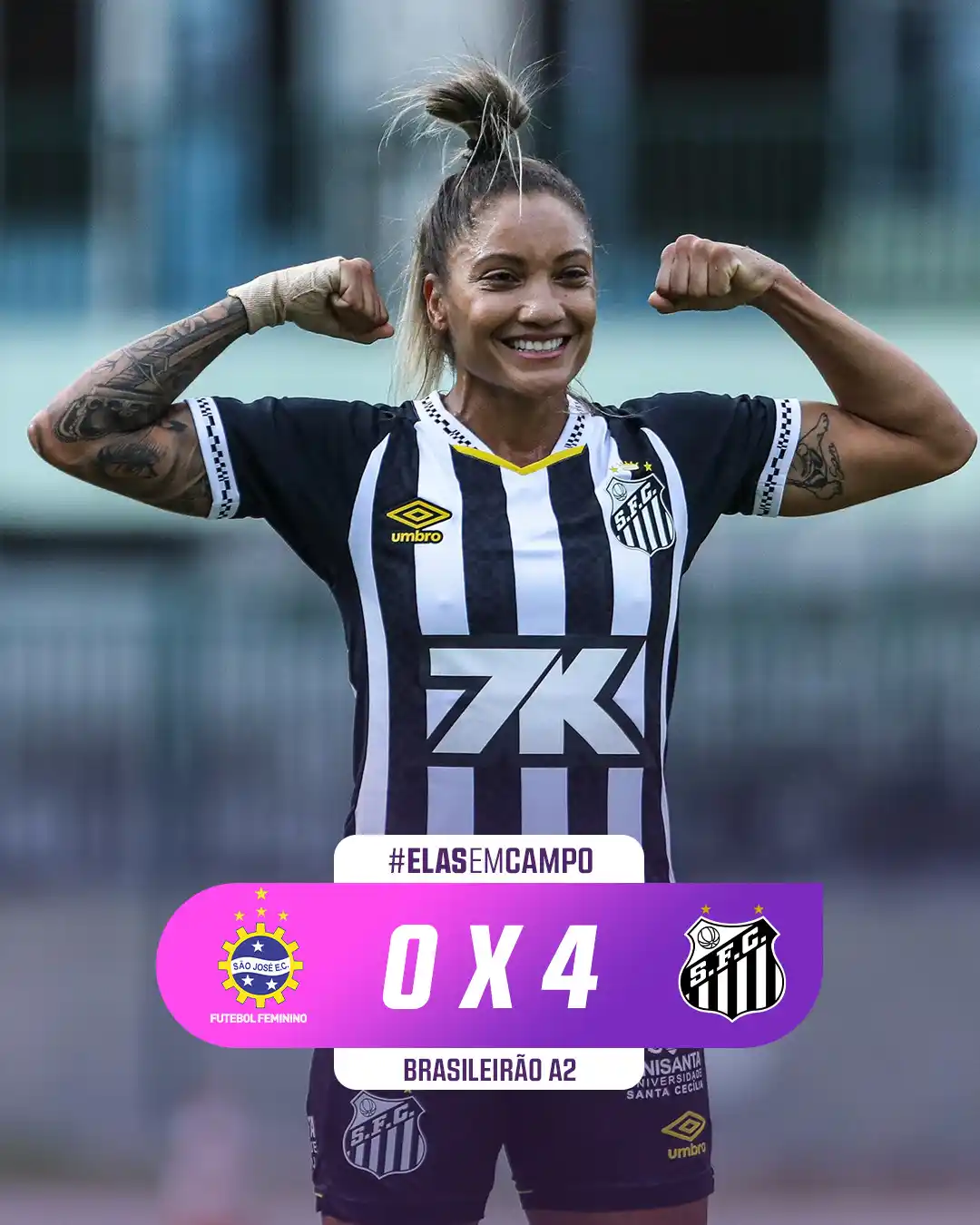 Image from Paulistão Sicredi: GOLEADA DAS SEREIAS DA VILA! O Santos ficou com os três pontos no duel...