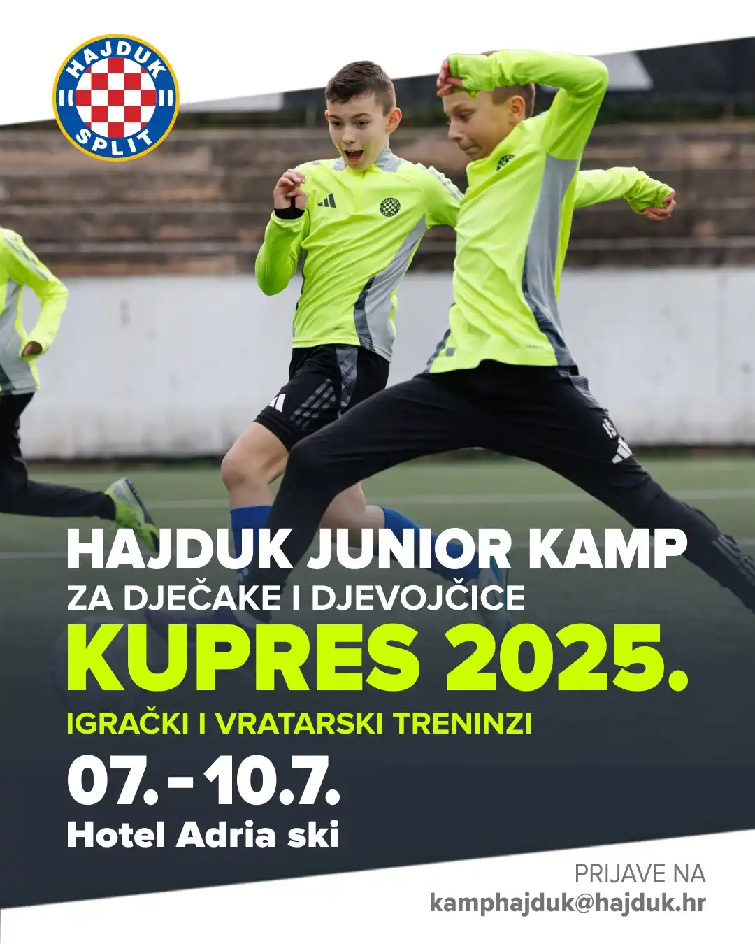 Image from HNK Hajduk Split: HNK Hajduk organizira "๐๐ฎ๐ท๐ฑ๐๐ธ ๐ท๐๐ป๐ถ๐ผ๐ฟ ๐ธ๐ฎ๐บ๐ฝ ๐๐๐ฝ๐ฟ๐ฒ๐...