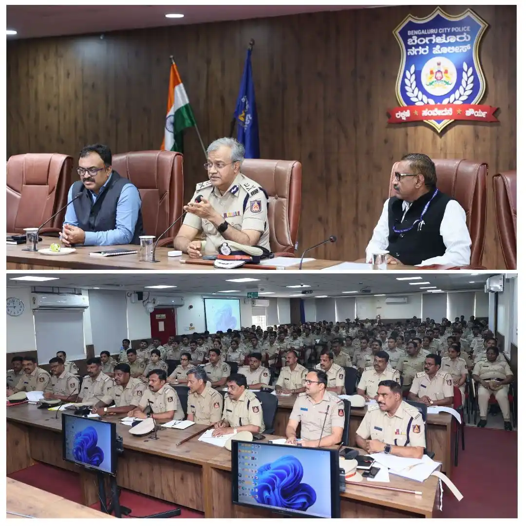 Image from Bengaluru City Police: ಇಂದು ಬೆಂಗಳೂರು ನಗರ ಪೊಲೀಸ್ ಆಯುಕ್ತರಾದ ಸೀಮಂತ್ ಕುಮಾರ್ ಸಿಂಗ್ ಅವರು ಪೊಲೀಸ್ ಠಾಣ...