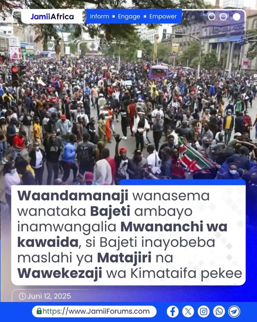 Image from JamiiForums: KENYA: Mamia ya Waandamanaji wamekusanyika katika maeneo mbalimbali ji...