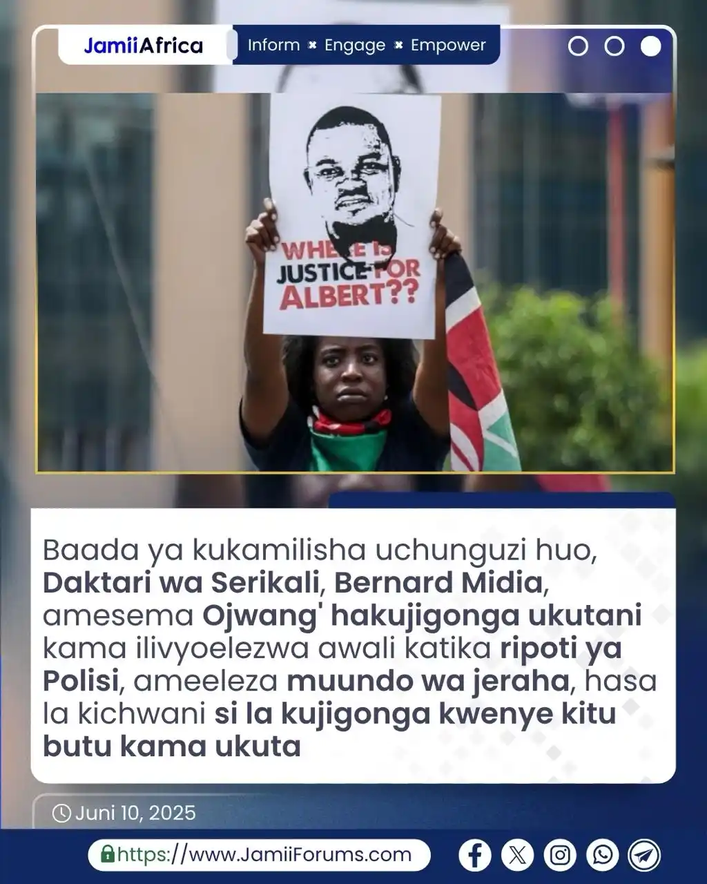 Image from JamiiForums: KENYA: Matokeo ya Uchunguzi wa Daktari yanapingana na ripoti ya Polisi...