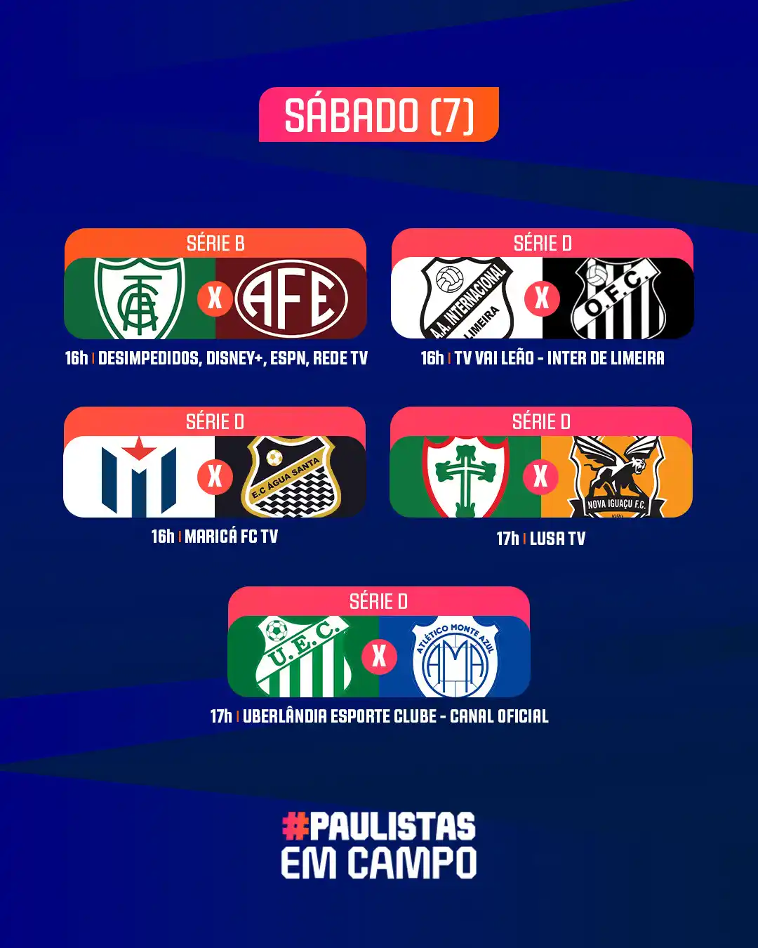 Image from Paulistão Sicredi: MAIS UM! 👀 Bora abrir o final de semana com os <a class="text-blue-50...