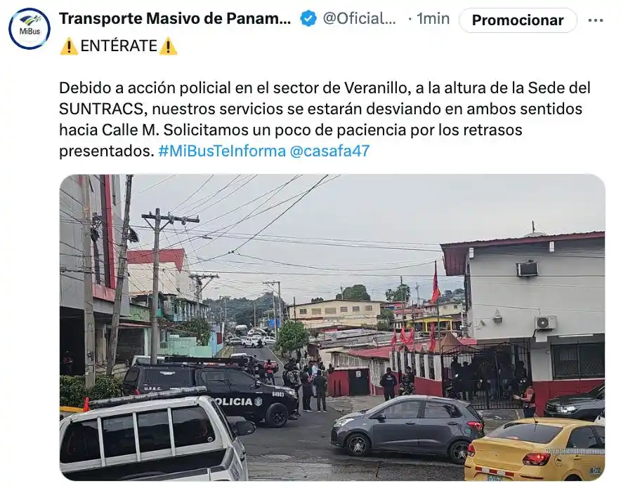 MiBus Panamá post