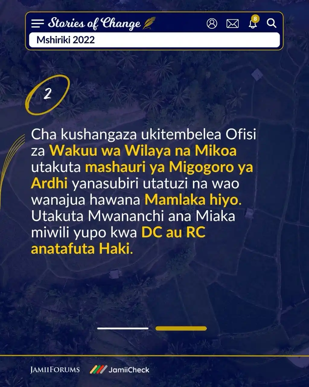 Image from JamiiForums: Mshiriki wa Stories of Change 2022 alisema Viongozi wateule waache kuw...