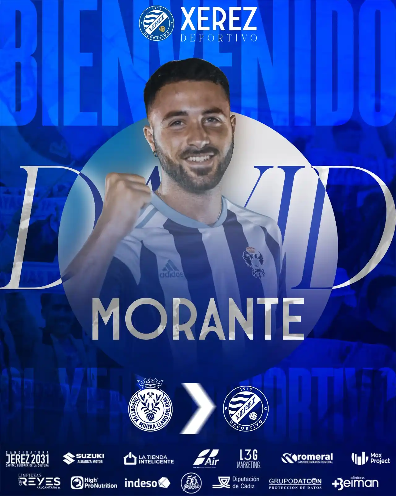 Image from Xerez Deportivo: OFICIAL 🔵 | David Morante refuerza la zaga del <a class="text-blue-50...