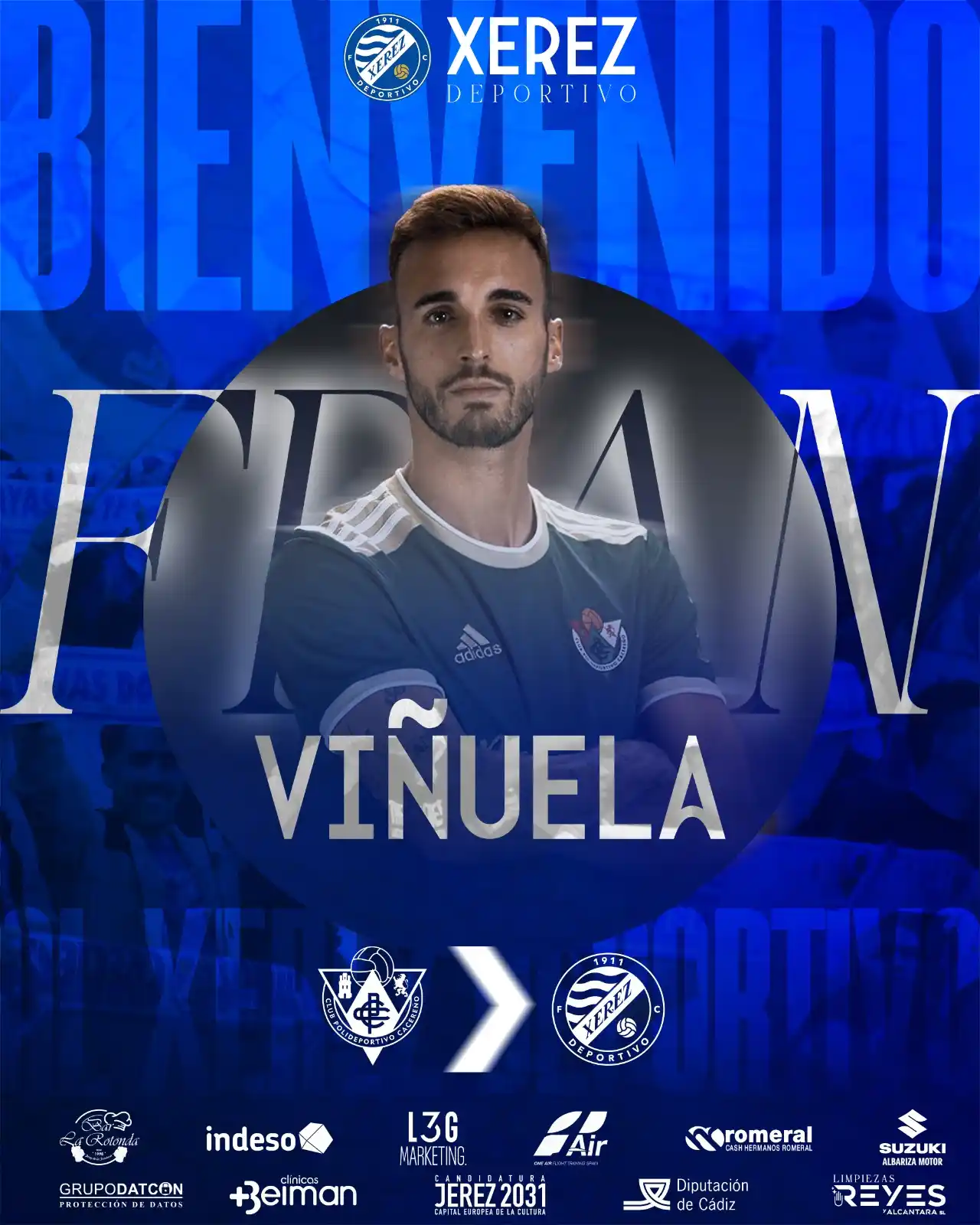 Image from Xerez Deportivo: OFICIAL 🔵 | Fran Viñuela, verticalidad extremeña para el carril diest...