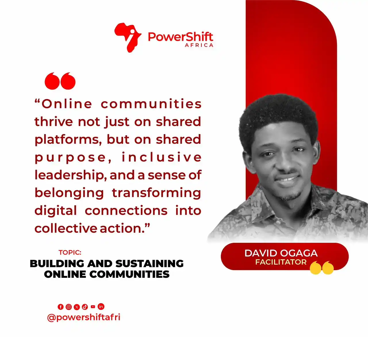 Image from Power Shift Africa ✅: “Online communities thrive not just on shared platforms, but on shared...