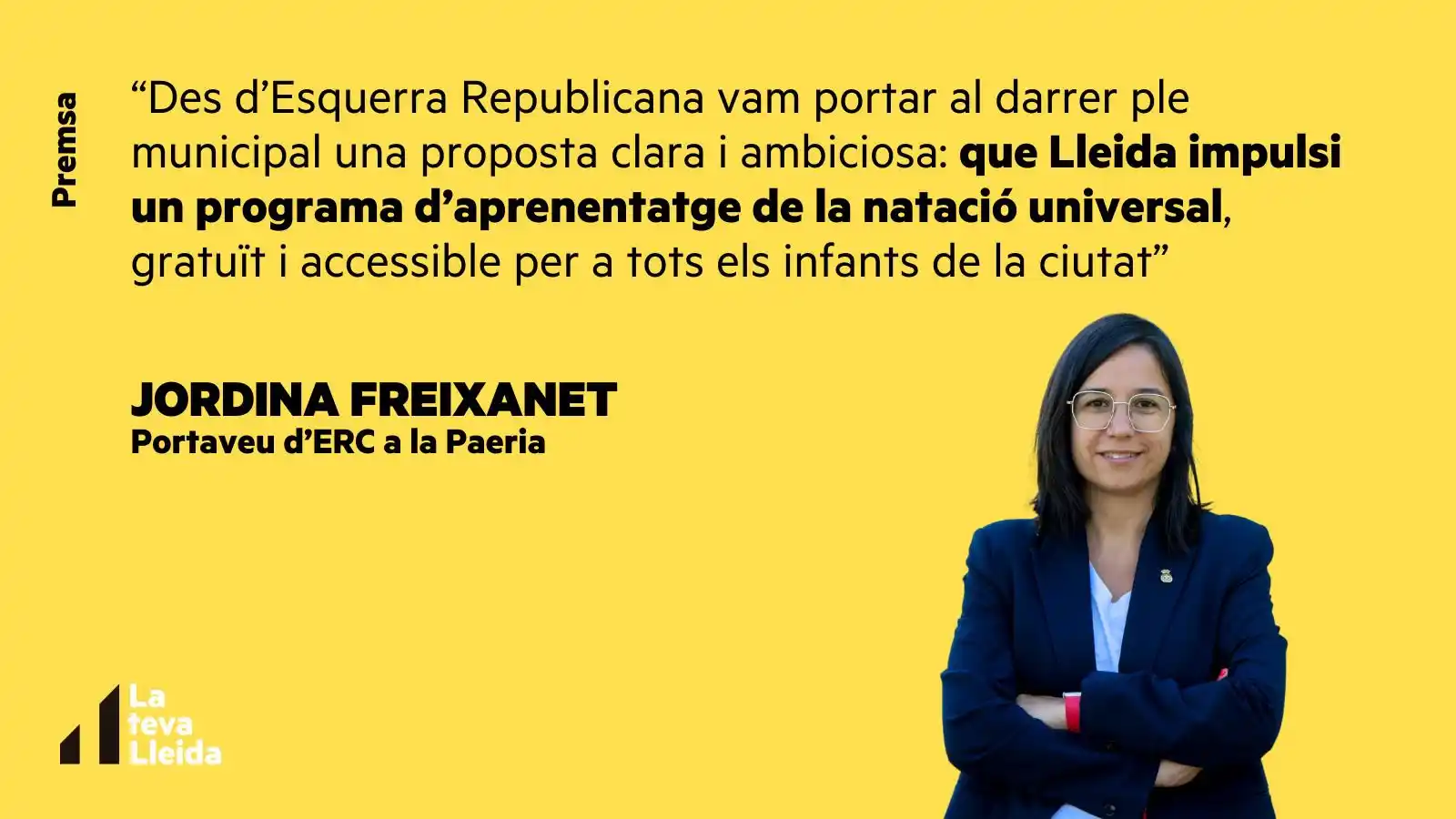 Image from ERC Lleida: 🖋OPINIÓ🖋 🗞 Llegeix l'article de la portaveu Jordina Freixanet: Fer...