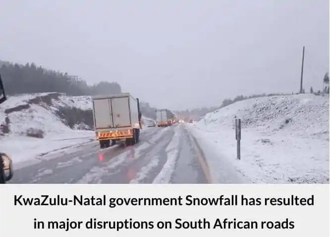 Image from The Voice Online News: *Schoolchildren swept away as heavy floods and snow hit South Africa* ...