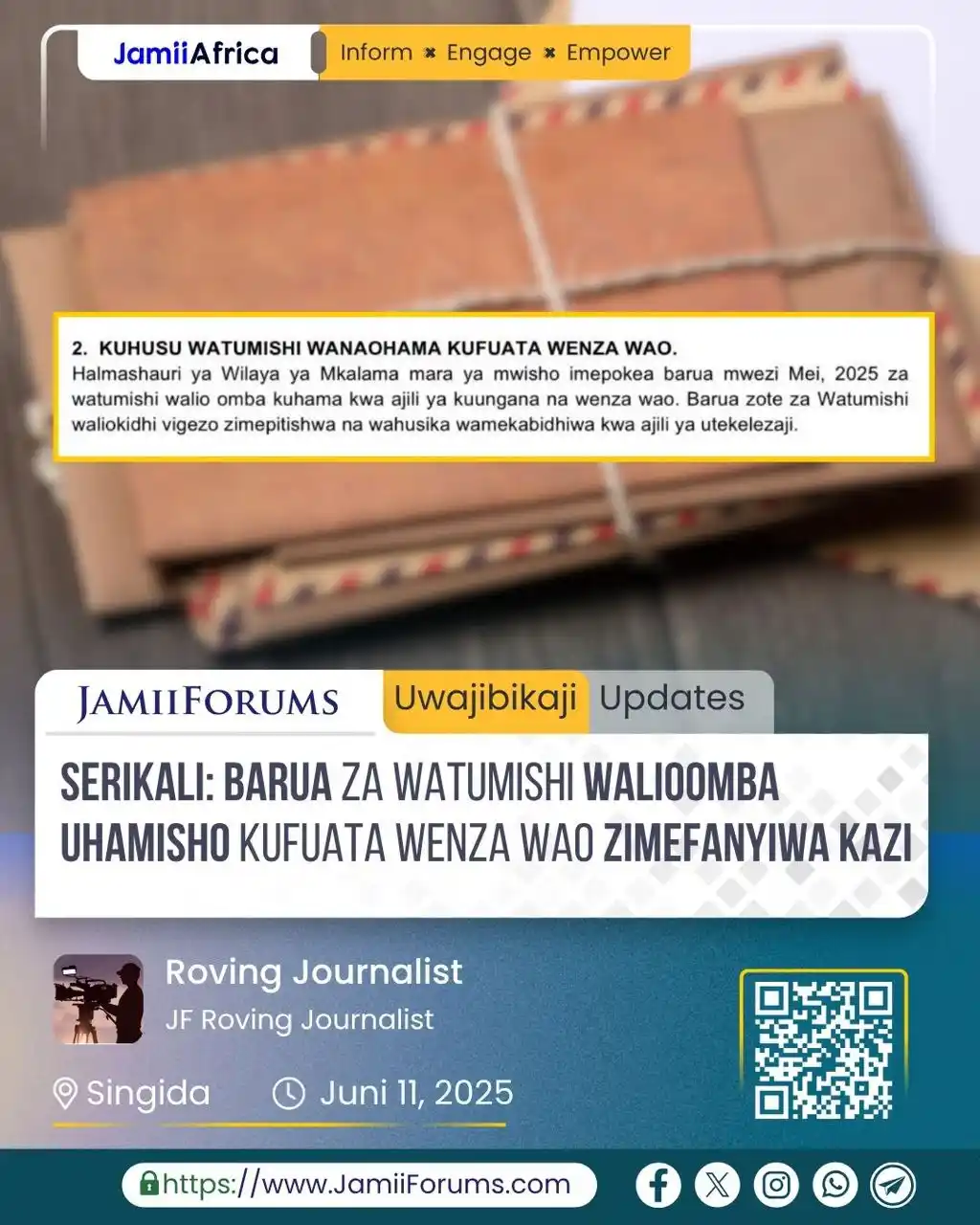 Image from JamiiForums: SINGIDA: Baada ya Mdau wa JamiiForums.com kudai baadhi ya Maafisa Utum...