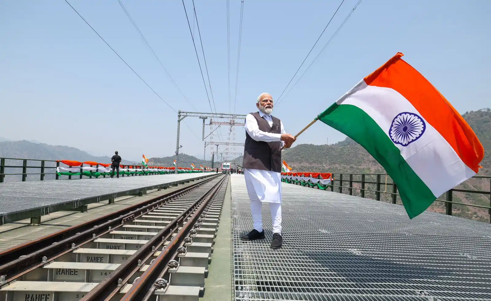 Image from Investing with Awdhesh: The Tricolour flies high over the Chenab Rail Bridge!   It’s a feeling...
